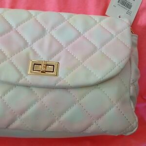 Quilted White Handbag